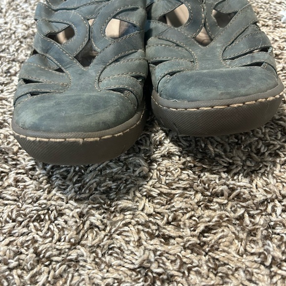 Bionica Womens Olive Green Size 9 Sandals Wira Strappy Brown Leather Waterproof - Picture 3 of 8